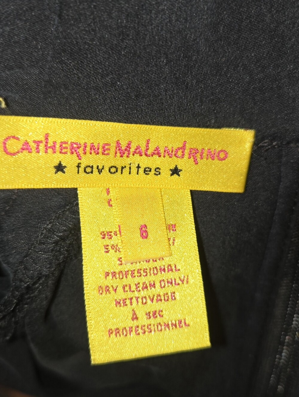 CATHERINE MALANDRINO FAVORITES Black Sleeveless Silk Jumpsuit Size 6 - Picture 6 of 8